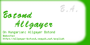 botond allgayer business card